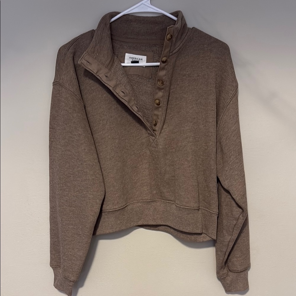 American Eagle Taupe Knit Sweater
